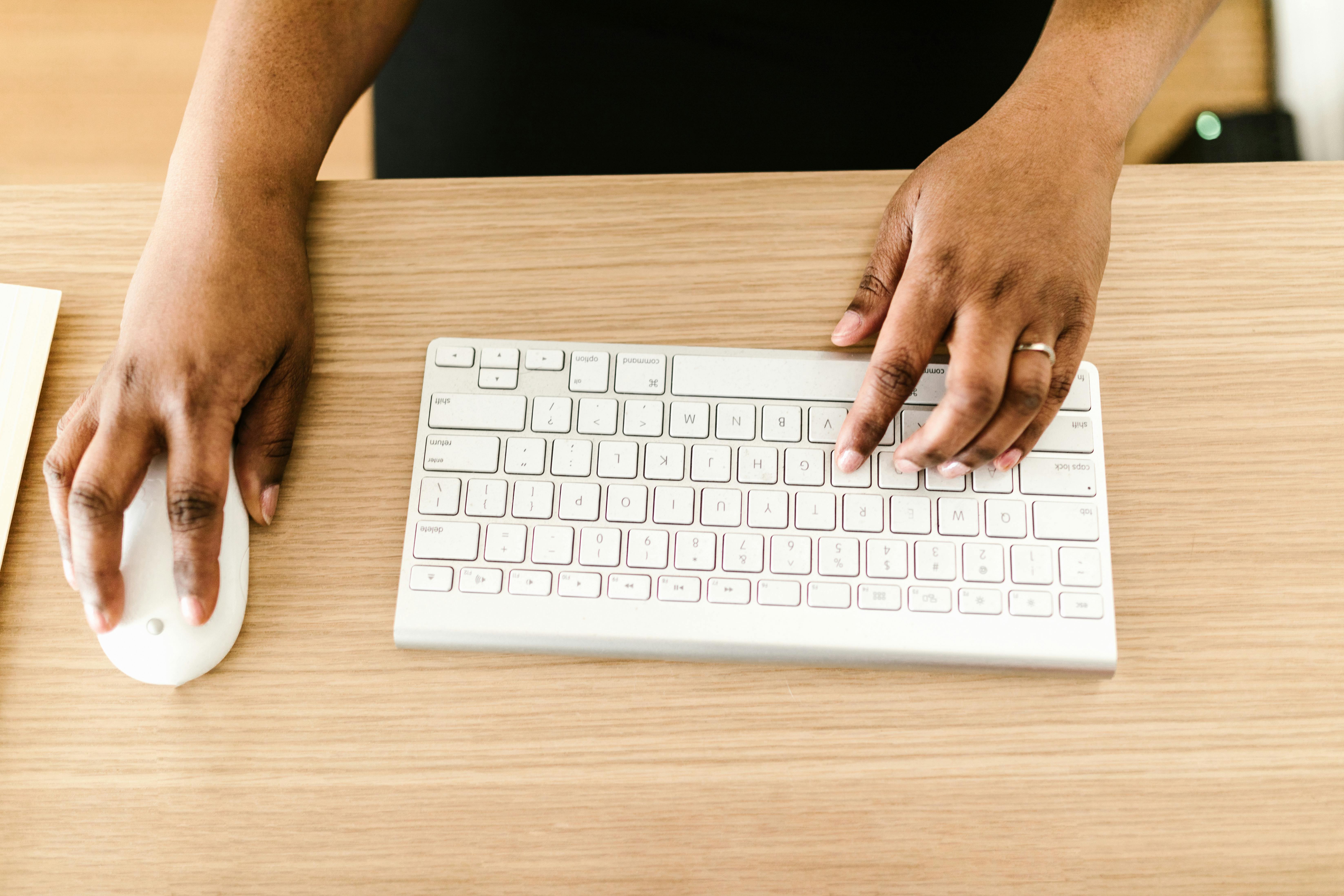 Image of computer keyboard and mouse